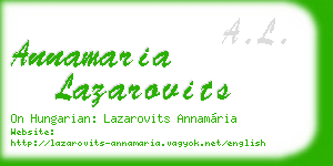 annamaria lazarovits business card